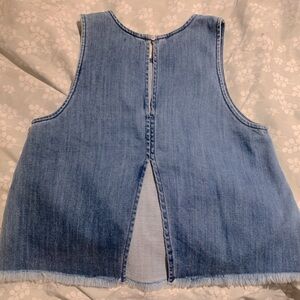 Aerie Cropped Chambray Tank - Small